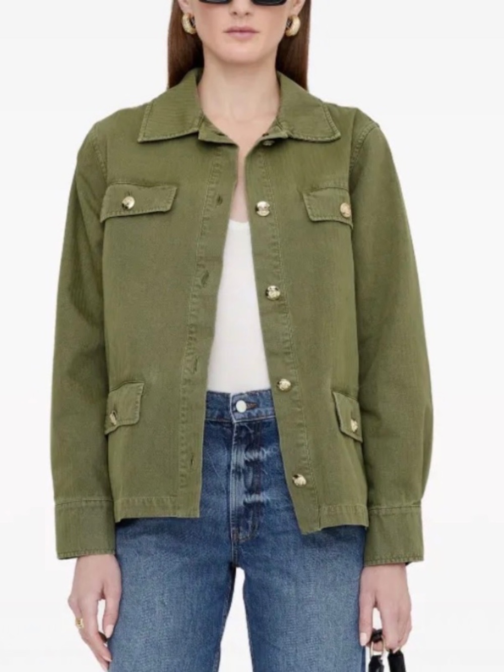 Anine Bing Corey Military Jacket in Army Green Size S